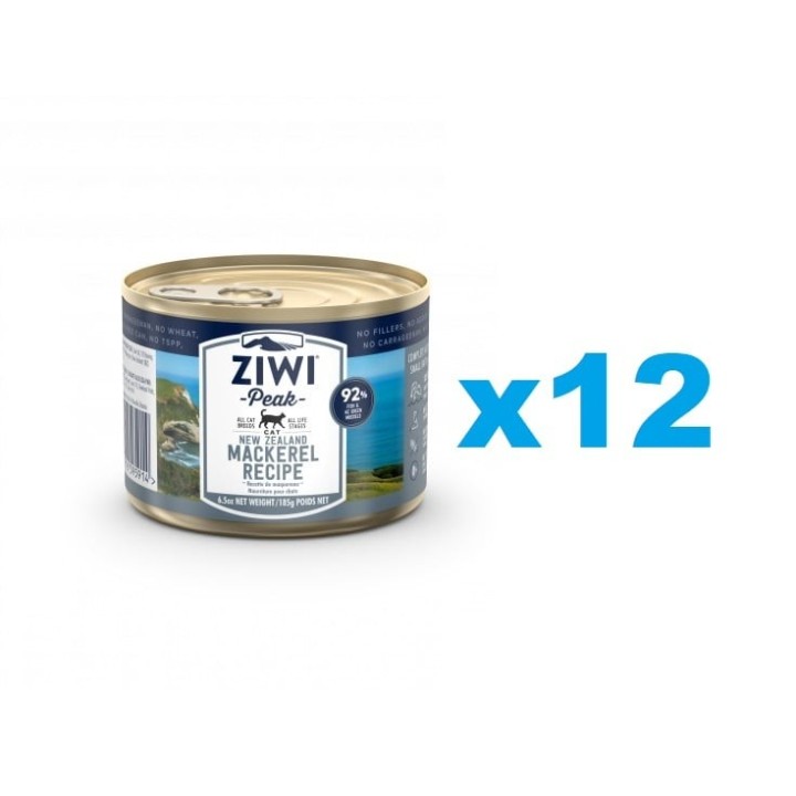 ZIWIPEAK Cat Mackerel Makrele 12 x 185 g
