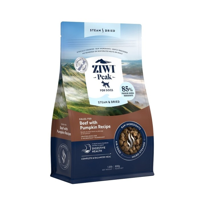 ZIWIPEAK Dog Steam & Dried Rindfleischtrockenfutter für Hunde 800 g