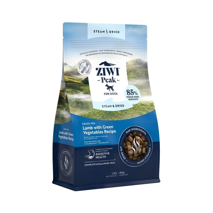 ZIWIPEAK Dog Steam & Dried Hundetrockenfutter mit Lammfleisch 800 g