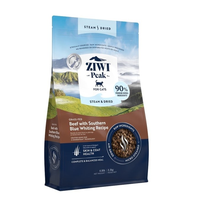 ZIWIPEAK Cat Steam & Dried Katzentrockenfutter mit Rindfleisch 2,2 kg