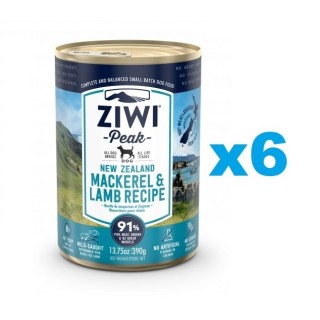ZIWIPEAK Dog Mackerel&Lamb Makrele&Lamm 6x390 g