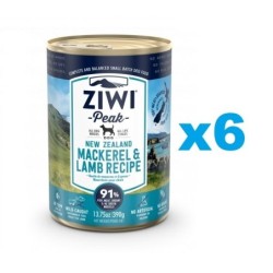 ZIWIPEAK Dog Mackerel&Lamb Makrele&Lamm 6x390 g