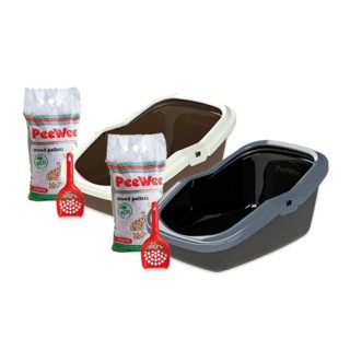 PeeWee EcoMinor Katzentoilette Starter-Paket - Schwarz