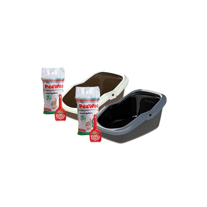 PeeWee EcoMinor Katzentoilette Starter-Paket - Schwarz