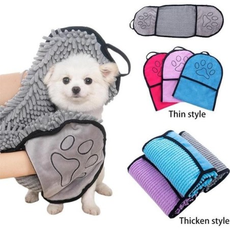 1 Stück Handtücher für kleine Haustiere zum Abtrocknen von Hunden – strapazierfähiges, weiches Mikrofaser-Badetuch – sehr sau