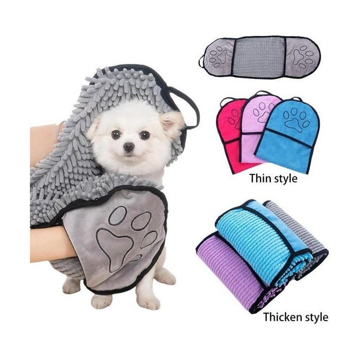 1 Stück Handtücher für kleine Haustiere zum Abtrocknen von Hunden – strapazierfähiges, weiches Mikrofaser-Badetuch – sehr sau