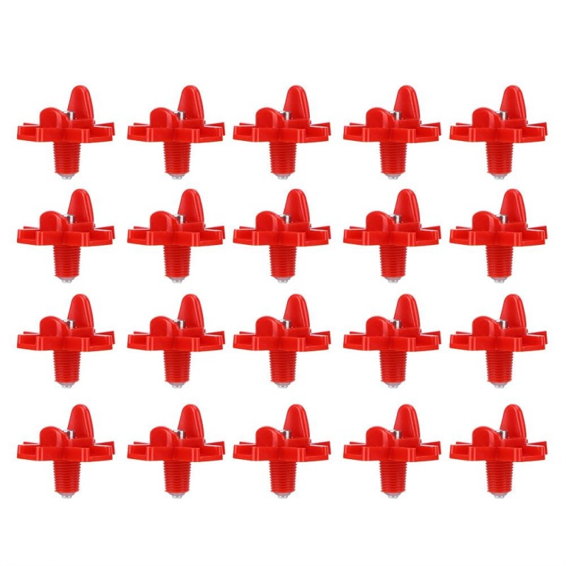 20Pcs Geflügel Frühling Nippel Horizontale Seite Montieren Wasser Trinker für Huhn Vogel Wachtel