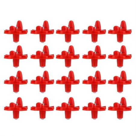 20Pcs Geflügel Frühling Nippel Horizontale Seite Montieren Wasser Trinker für Huhn Vogel Wachtel