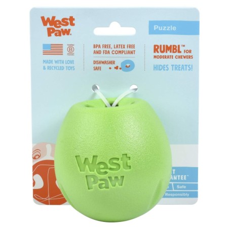 West Paw Hundespielzeugball Zogoflex Echo Rumble Jungle Green Größe S grün