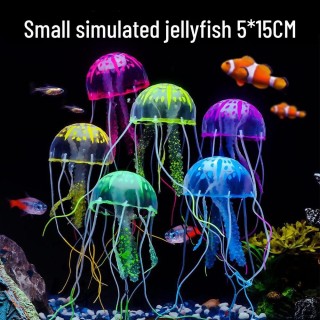 Schwimmende Quallen-Ornamente aus Silikon für Aquarien Small - Pink