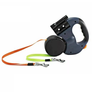 Einziehbare Hundeleine für kleine Hunde, reflektierende Doppelleine für Haustiere, verstellbarer Hundegurt, automatische, fle