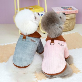 Hundehalsbänder, Plüschoberteile, zweibeinige Plüschkleidung, Hundeplüschkleidung, Flanell-Teddybär-Haustierkleidung, Hundekl