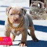 Haustier-Halskette, mittelgroßes und kleines Hundehalsband, Schmuck, Hunde-Bully-Goldkette, Haustier-Zubehör silber
