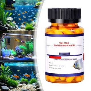 1/2 Flaschen Aquarium-Wasserreinigungskapsel, leistungsstarke Aqua-Wasserreinigungskapsel zum Entfernen aller Arten von Trübu