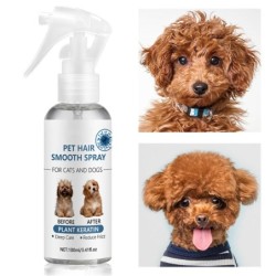 Tierhaar-Glättungsspray, Antistatik-Spray für Katzen und Hunde, entwirrt, spendet Feuchtigkeit, repariert und verschönert das