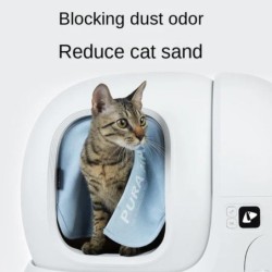 PETKIT Katzentoiletten-Türvorhang mit magnetischer Saugnapf-Toilette, staubdicht, verhindert Spritzer, isoliert Gerüche, leic