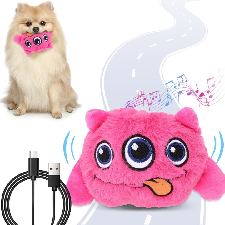 CANPLUS Hundeball, automatisch, bewegt, elektrisch, ausgestopfter, lehrreicher, elastischer Hund, einfach per USB anzuschließ