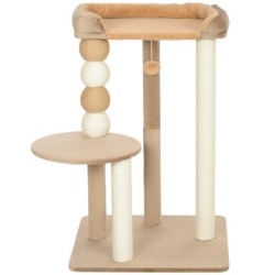PawHut Kratzbaum 86 cm Katzenbaum mit Sprungplattform, Bett, Spielball, Katzenkratzbaum mit Jute-Kratzsäulen, für Katzen bis