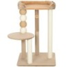 PawHut Kratzbaum 86 cm Katzenbaum mit Sprungplattform, Bett, Spielball, Katzenkratzbaum mit Jute-Kratzsäulen, für Katzen bis