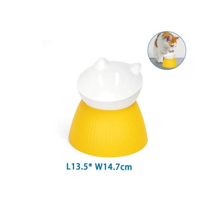 nobleza – Erhöhter Katzennapf, Gelb