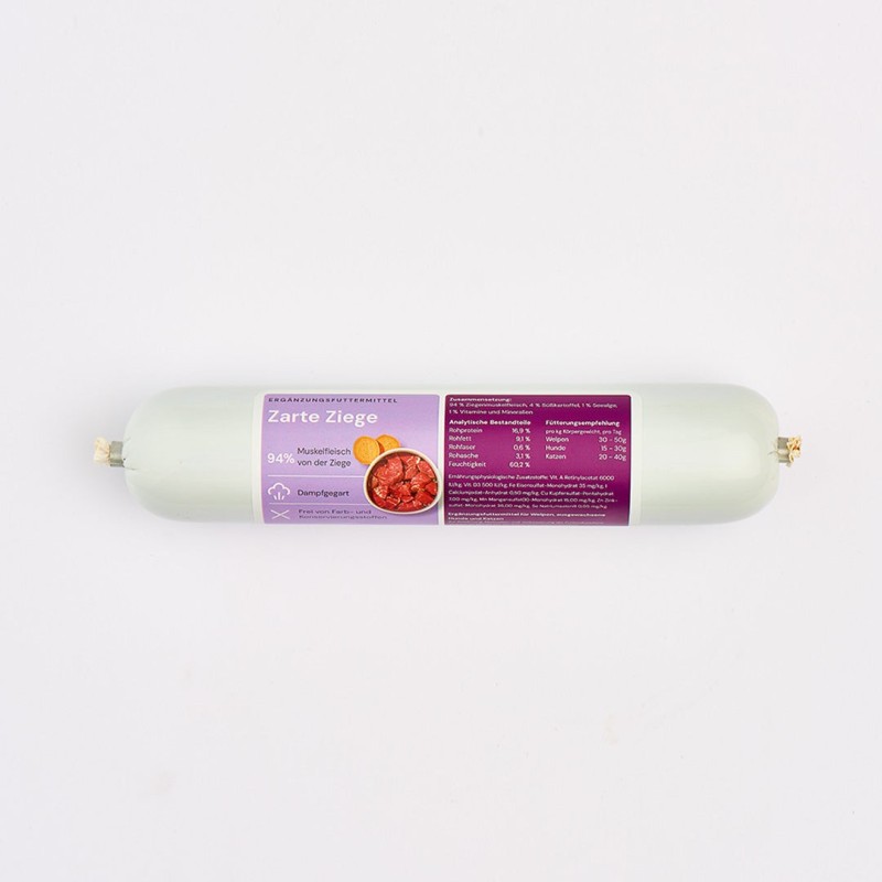 Trainingswurst Zarte Ziege, 400 g