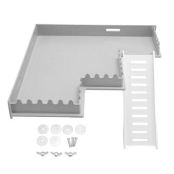 Hamsterkäfig-Plattform, sicheres Übungsspielzeug, Kunststoff, Kleintierkäfig, stehend, Plattform mit Leiter für