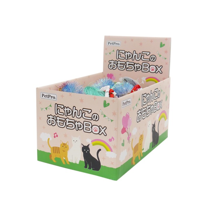 Pet Pro Katzenspielzeugbox, funkelnder Mallball, 24-teiliges Set