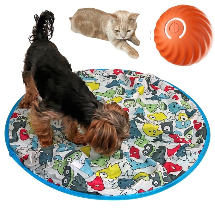 FOily TOily Hundespielzeug Ball Hundespielzeug Katze Katzenspielzeug Automatischer elektrischer Ball Grabblatt Bewegliches Li