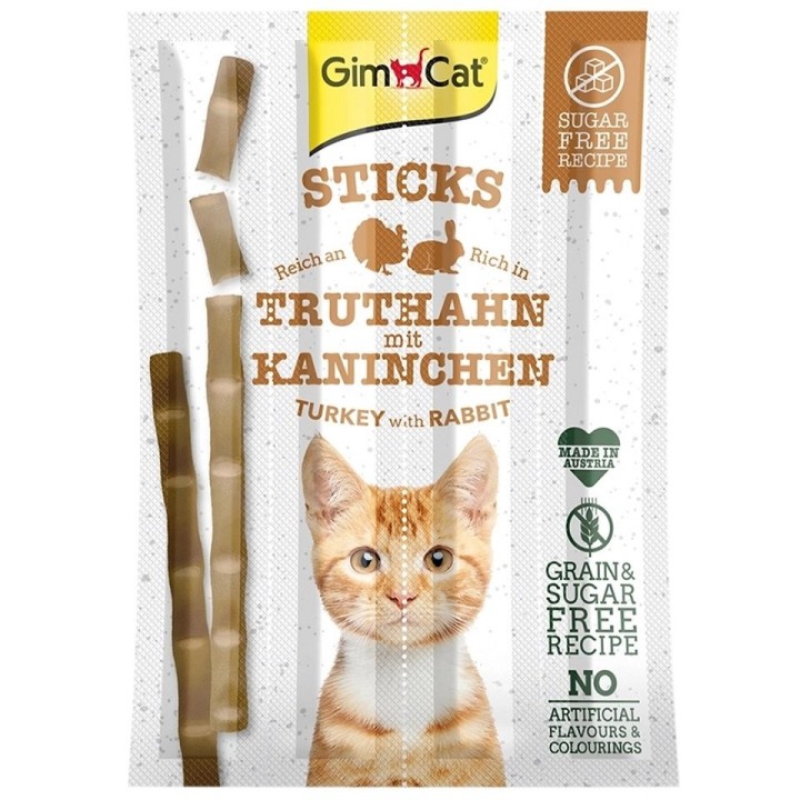 GIMCAT Sticks Turkey & Rabbit 4pc Truthahn und Kaninchen Sticks