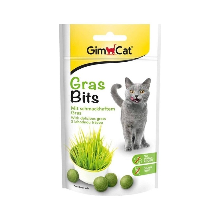 GIMCAT Tasty Tabs GrassBits 40 g Gras-Leckerbissen für Katzen