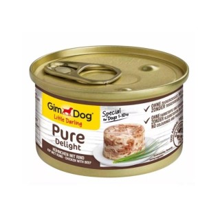 GIMDOG Pure Delight Chicken&Beef 85 g Huhn und Rindfleisch für ausgewachsene Hunde kleiner Rassen