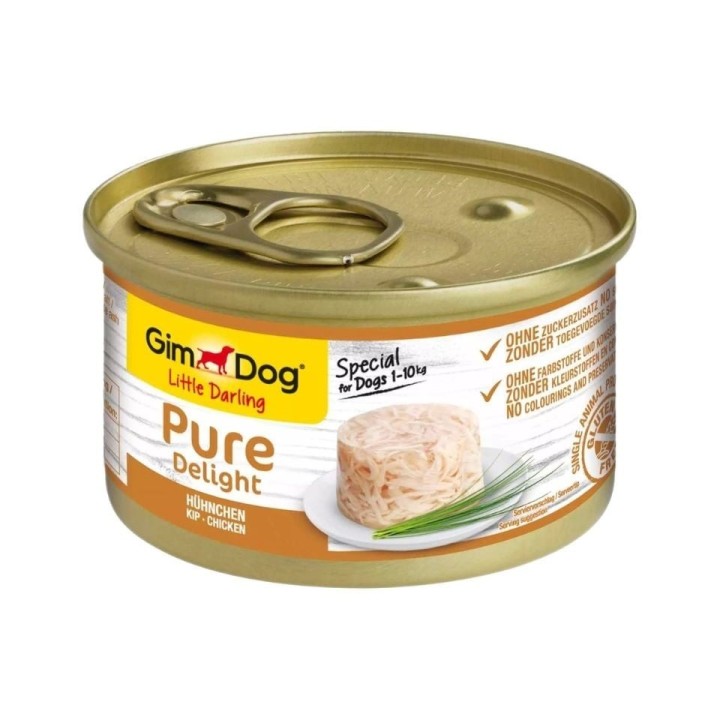 GIMDOG Pure Delight Chicken 85 g Huhn für ausgewachsene Hunde kleiner Rassen