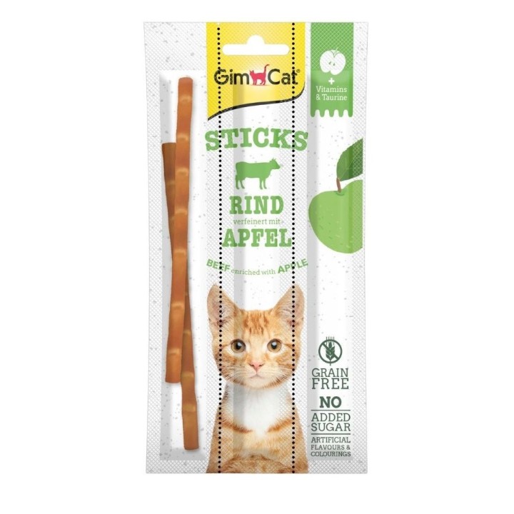 GIMCAT Sticks Beef&Apple 3 pcs