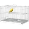 PawHut Vogelkäfig für kleine Vögel 60 cm x 41 cm x 41 cm, geräumig & mit Zubehör, ideal für Wellensittiche und Kanarienvögel