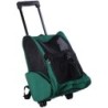 PawHut Transportrucksack 2-in-1 für Hunde und Katzen mit Seitentaschen, Teleskopgriff und Rädern, 42x25x55cm, Grün   Aosom