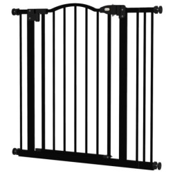 PawHut 78 cm Hundegitter für Innenbereich, Hundesicherheitsgitter, Erweiterbares Hundegitter 74-87 cm mit Doppelschloss und a