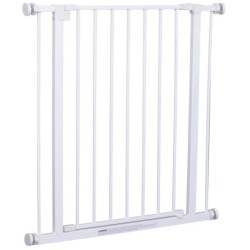 PawHut Allzweck Hundetor   Babytor   Sicherheitstor 76x76-82cm in Weiß aus Stahl mit Pulverlack - Einfache Montage mit Wanddr