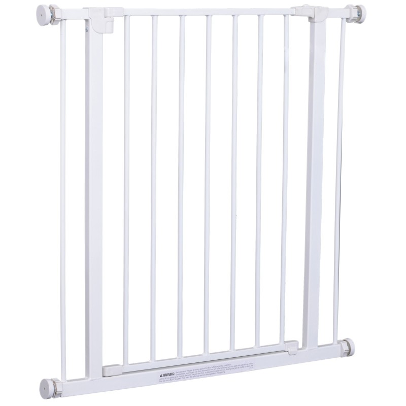 PawHut Allzweck Hundetor   Babytor   Sicherheitstor 76x76-82cm in Weiß aus Stahl mit Pulverlack - Einfache Montage mit Wanddr