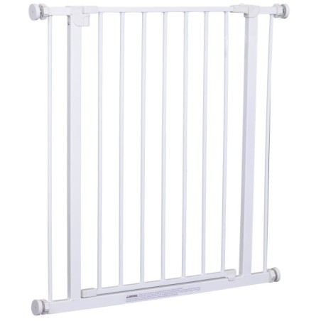 PawHut Allzweck Hundetor   Babytor   Sicherheitstor 76x76-82cm in Weiß aus Stahl mit Pulverlack - Einfache Montage mit Wanddr
