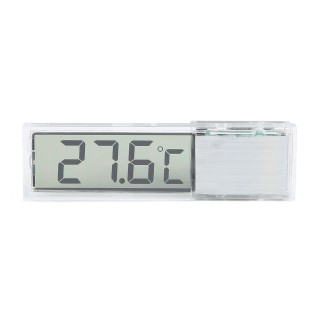 Aquarium Thermometer 3D LCD Elektronische Transparent Digitale Aquarium Thermometer für Wasser silber