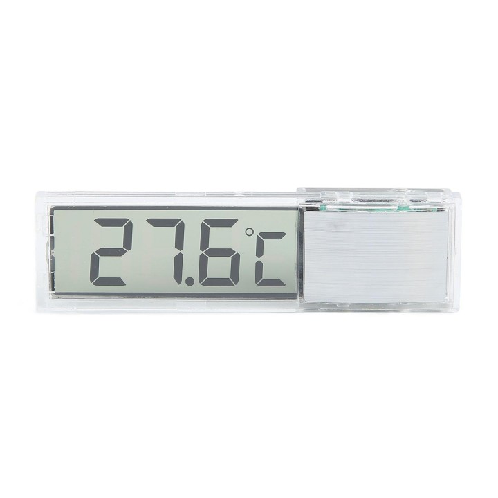 Aquarium Thermometer 3D LCD Elektronische Transparent Digitale Aquarium Thermometer für Wasser silber