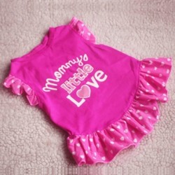 Kleine Hundekatze-Haustier-Prinzessin-Kleidung-Welpen-Bogen-Weste-T-Shirt-Mantel-Kleid XS rosa