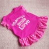 Kleine Hundekatze-Haustier-Prinzessin-Kleidung-Welpen-Bogen-Weste-T-Shirt-Mantel-Kleid XS rosa