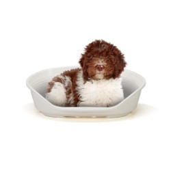 Furplast SIESTA DX 8 Hundebett Katzenbett Waschbar Hundehütte Katzenhaus Kunststoff Weiß weiß