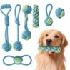 JOPOY 7er-Pack Seilspielzeug für Welpen, Hundeseilspielzeug, Hundespielzeug, Hundespielzeug, Kauspielzeug, Haustier-Baumwolle