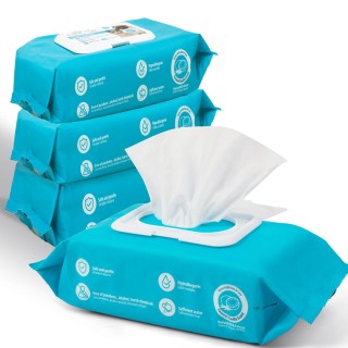 All For Paws Pet Wet 100 Blatt x 4 für Hunde und große Haustiere, enthält natürliches Nassfutter für den ganzen Körper, Reini