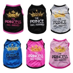 Haustier Frühling/Sommer Weste Welpen T-Shirt Brief Druck Prinzessin Kleidung M