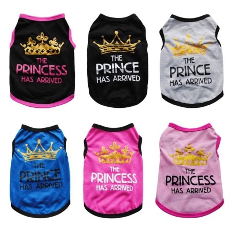 Haustier Frühling/Sommer Weste Welpen T-Shirt Brief Druck Prinzessin Kleidung M