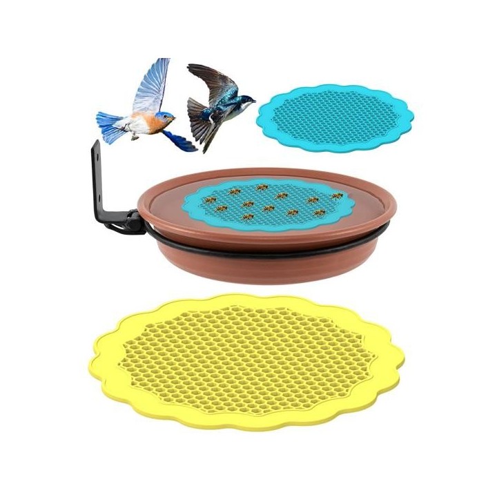 Schwimmende Bienenwasserstation, Schmetterlings-Bienen-Insektentränke zur Bestäuberfütterung, Bienenbad, Gartendekoration im