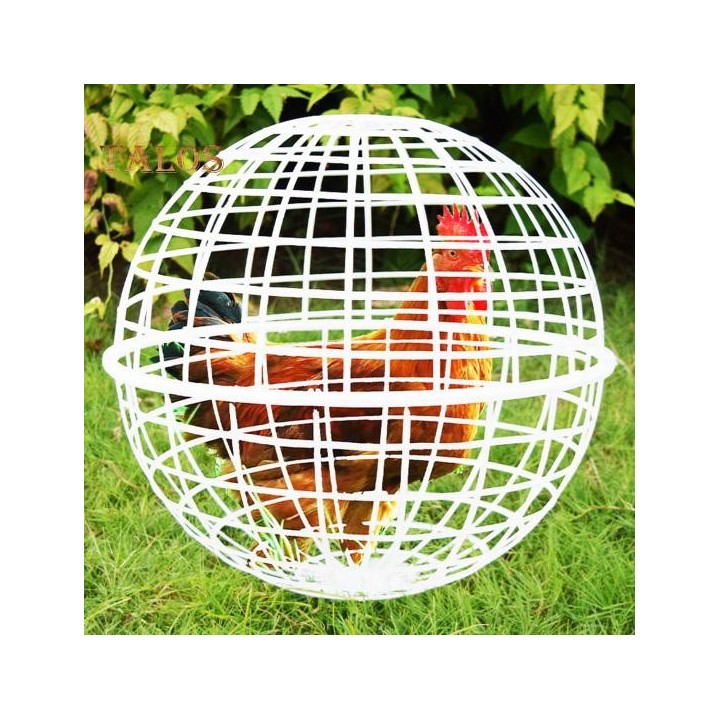 Kugelförmiger, beweglicher Hühnerstall, rollbares Geflügelgehege, runder Stall, Hühnerstall aus Kunststoff, Sicherheitskäfig